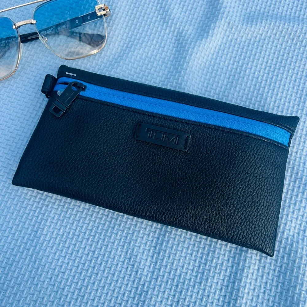 Tumi Black and Blue Toiletry Bag